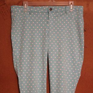 Baby Blue Polka Dot Capri Pant
